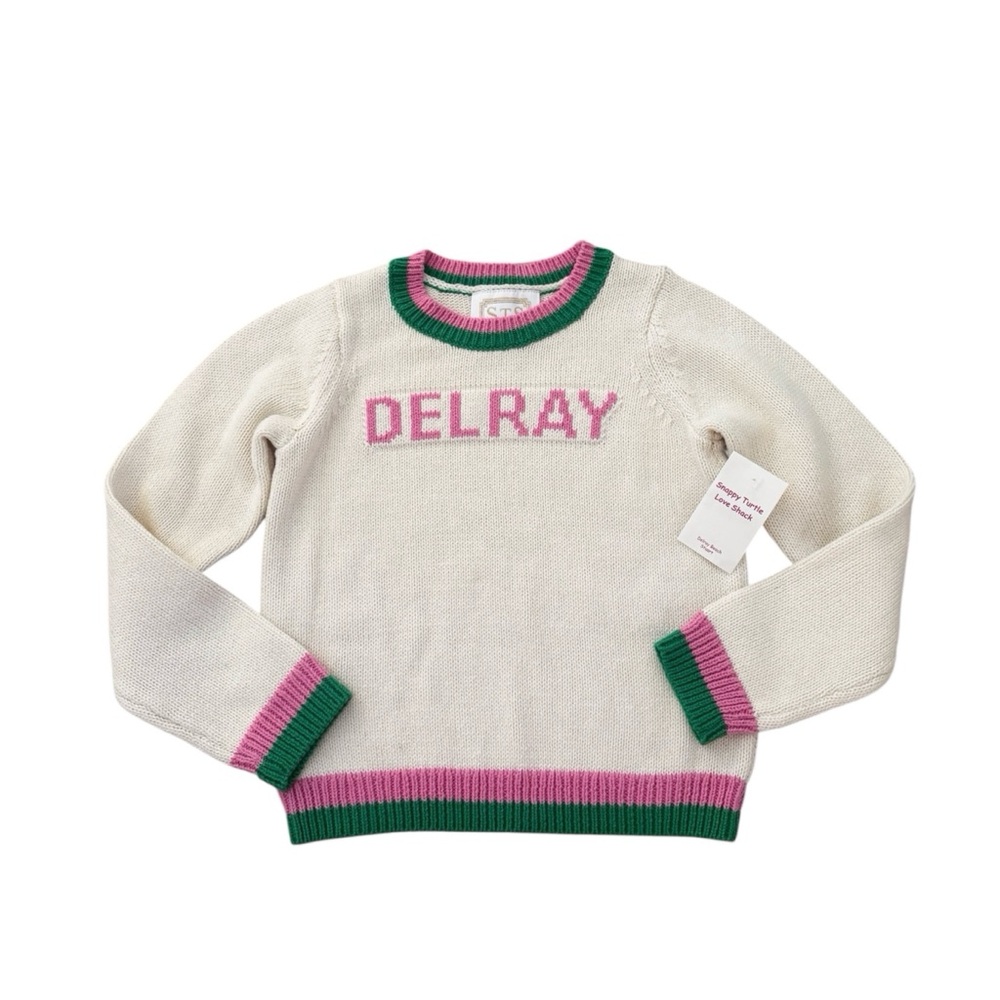 NWT Sail To Sable STS Delray Girls Knit Sweater Pullover Size 8‎